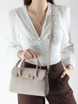 Cross Body Tas Milano Cosmos Leder Lancaster Beige milano cosmos 77-vue-porte