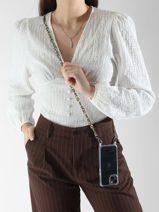Ketting Voor Telefoonhoesje La coque francaise Zwart chaine LE317448-vue-porte