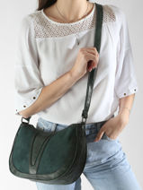 Cross Body Tas Winter Velvet Miniprix Groen winter velvet 3663-vue-porte