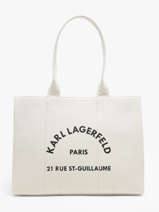 Schoudertas Rsg Katoen Karl lagerfeld Wit rsg A1W50009