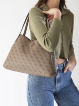 Schoudertas Nolana Guess Bruin nolana SG950722-vue-porte