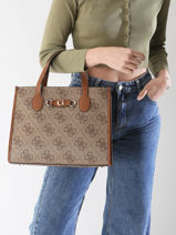 Handtassen Izzy Polyurethaan Guess Beige izzy OS865422-vue-porte