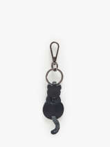 Sleutelhanger Kat Leder Milano Blauw caviar CA24125