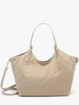Schoudertas Velvet Caviar Leder Milano Beige velvet caviar VC241110
