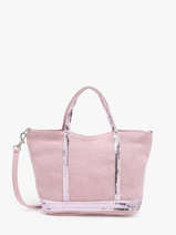 Cross Body Tas Baby Cabas Linnen Vanessa bruno Roze cabas lin 31V40410