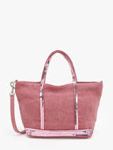 Cross Body Tas Baby Cabas Linnen Vanessa bruno Roze cabas lin 31V40410