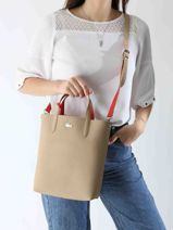Schoudertas Anna Omkeerbaar Lacoste Beige anna NF2991AA-vue-porte