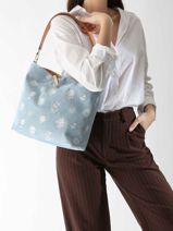 Longchamp Le roseau denim Longchamp Blauw-vue-porte