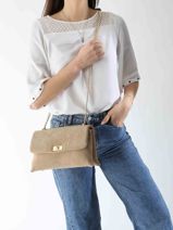 Cross Body Tas Velvet Caviar Leder Milano Beige velvet caviar VC24115-vue-porte