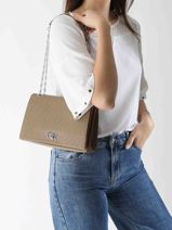 Cross Body Tas Ck Medium Calvin klein jeans Beige ck medium K613138-vue-porte