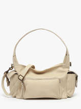 Schoudertas Cargo Leder Basilic pepper Beige cargo BCAR05