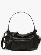 Schoudertas Cargo Leder Basilic pepper Zwart cargo BCAR05