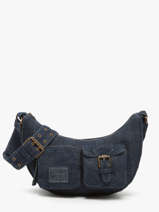Schoudertas Cargo Denim Katoen Basilic pepper Blauw cargo denim BCAD04