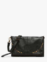 Cross Body Tas Glam Eyelet Leder Basilic pepper Zwart glam eyelet BGLE43