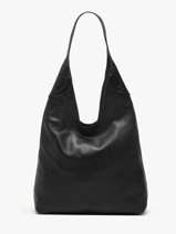 Schoudertas Cow Leder Basilic pepper Zwart cow BCOW2M
