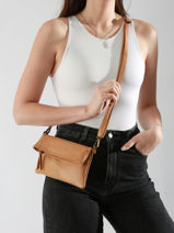 Cross Body Tas Cow Leder Basilic pepper Bruin cow BCOW75-vue-porte