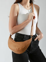 Cross Body Tas Cow Leder Basilic pepper Bruin cow BCOW73-vue-porte
