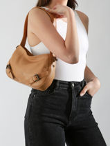 Schoudertas Strappy Leder Basilic pepper Bruin strappy BSTR02-vue-porte