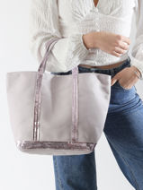 Handtas M Le Cabas Pailletten Vanessa bruno Violet cabas 1V40413-vue-porte