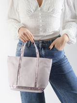 Handtas Le Cabas Pailletten Vanessa bruno Violet cabas 1V40435-vue-porte