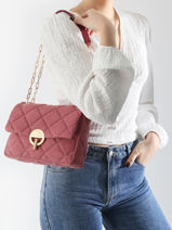 Cross Body Tas Moon Linnen Vanessa bruno Roze moon 70V40329-vue-porte