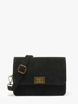 Cross Body Tas Velvet Leder Milano Zwart velvet VE24115