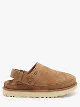 Slippers Goldenstar Clog Uit Leder Ugg Bruin women 1138252