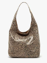Schoudertas Velvet Leopardo Leder Milano Beige velvet leopardo VL24062