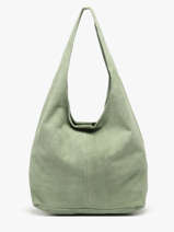 Schoudertas Velvet Leder Milano Groen velvet VE24062B