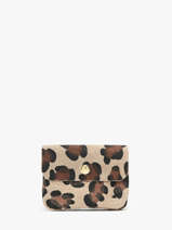 Portemonnee Leder Milano Beige velvet leopardo VL23092