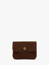 Portemonnee Leder Milano Bruin velvet VE23091