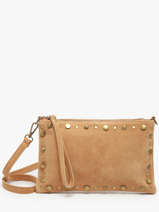 Cross Body Tas Velvet Leder Milano Bruin velvet VE241111