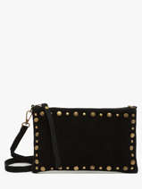 Cross Body Tas Velvet Leder Milano Zwart velvet VE241111