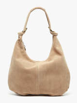 Schoudertas Velvet Leder Milano Beige velvet VE24111
