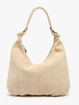 Schoudertas Velvet Leder Milano Beige velvet VE24111