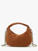 Cross Body Tas Velvet Leder Milano Bruin velvet VE24113