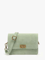 Cross Body Tas Velvet Leder Milano Groen velvet VE24115