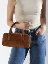 Handtas Velvet Caviar Leder Milano Bruin velvet caviar VC24112-vue-porte