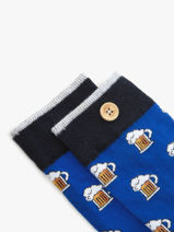 Paar Leopold Zoe Sokken Cabaia Blauw socks ZOE-vue-porte