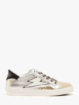 Sneakers Larry Uit Leder Semerdjian Zilver women LARRY514