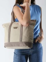 Schoudertas A4 Formaat Kaya Canvas Hexagona Beige kaya 5920056-vue-porte