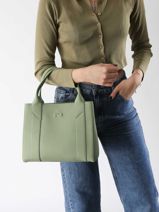 Handtas Breda Leder Nathan baume Groen mondrian 2-vue-porte