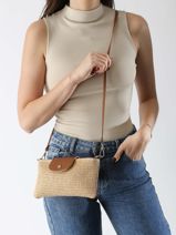 Cross Body Tas Mini Osier Italie Lancaster Beige mini osier italie 117-vue-porte