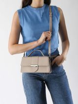 Cross Body Tas Paris Ily Leder Lancaster Beige paris ily 10-vue-porte