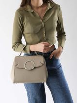 Handtas Ginkgo Leder Nathan baume Beige ginkgo 1-vue-porte