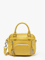 Cross Body Tas Vintage Leder Nat et nin Geel vintage MICRMACY