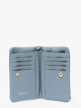 Portefeuille Winnie Leder Nat et nin Blauw vintage WINNIE-vue-porte
