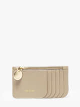 Portemonnee Alix Leder Nat et nin Beige vintage ALIX