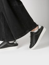 Sneakers Keaton Uit Leder Michael kors Zwart women EFP3L001-vue-porte