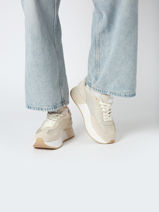 Sneakers Dreamy 02 Uit Leder Liu jo Beige women BA5035PX-vue-porte